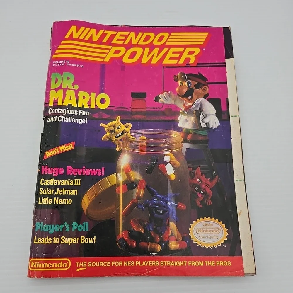 Nintendo Power Vol 18 Nov Dec 1990 Dr Mario Mega Man 3 Castlevania III NES